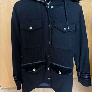 The Kooples Black Military Jacket